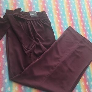 Express Burgundy Flare & Wide Leg Pants